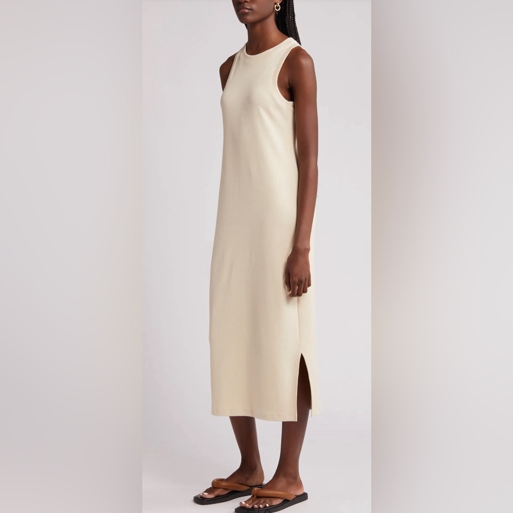 Nordstrom Stretch Cotton Ribbed Tank Dress - Picture 3 of 13